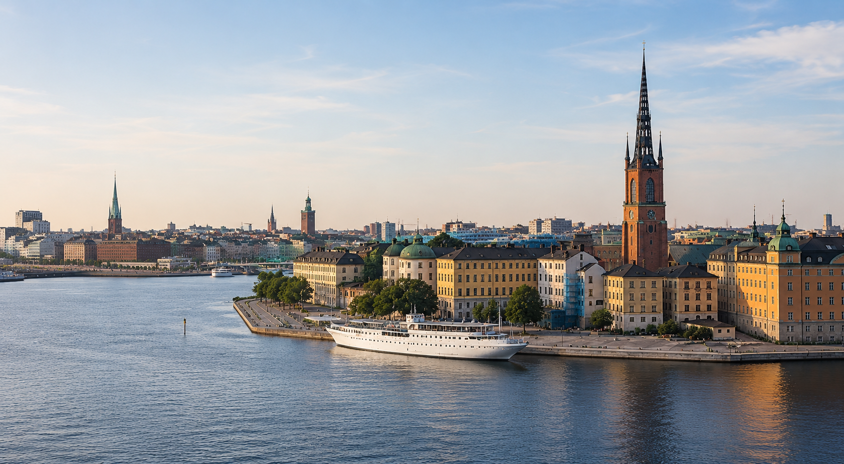 Stockholm skyline at dusk